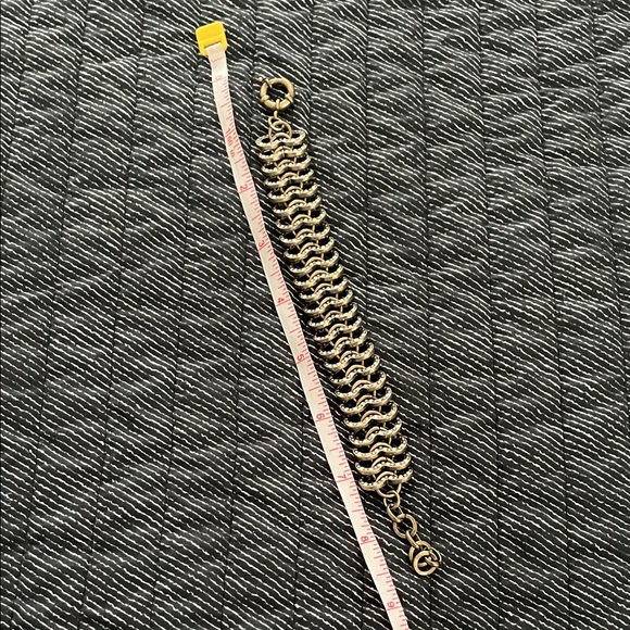 Vintage Bronze Tone Bracelet with Iridescent Stones - Picture 6 of 9